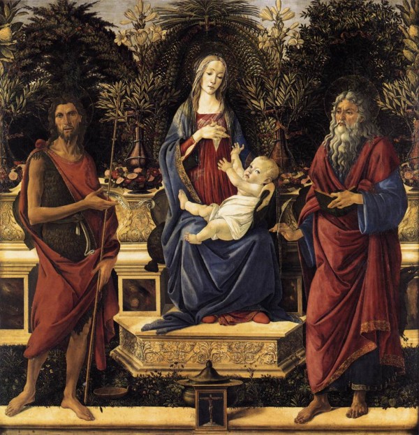 The Virgin and Child Enthroned by Sandro Botticelli
